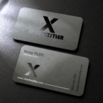 Fantazi Gri Kartvizit – Siyah ve Gümüş Yaldızlı Lüks Tasarım