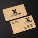 Fantazi Kahverengi Kartvizit – Parlak Siyah Yaldız ve Ezme Baskı