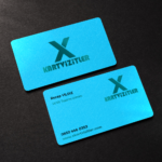 Fantezi Kartvizit – Mavi Yüzey – Turkuaz ve Siyah Yaldız