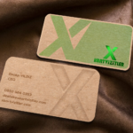 Fantazi Kraft Kağıt Kartvizit – Yaldız + Ezme Baskı – Dubleks Sıvama