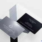 Plastik Gümüş Simli Yüzey Kartvizit – Yaldız ve Renkli Baskı – 760 Mikron Oval Kesim