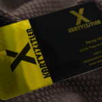 Şeffaf Kartvizit – Sarı ve Siyah Zeminli, 500 Mikron Oval Kesim