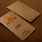 Fantazi Kraft Kartvizit – Bakır Yaldızlı Dubleks 800 Mikron Kartvizit