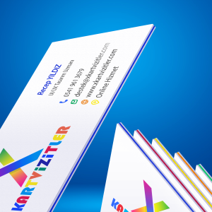 3 Katlı Tripleks Sıvama Renkli Trigromi Baskı Kartvizit